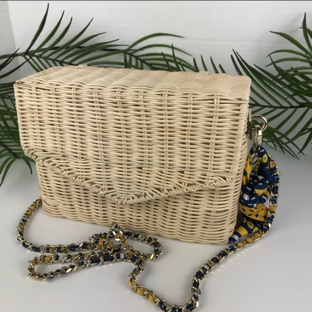 Zara - Raffia Crossbody Bag - Natural